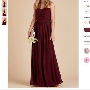 Convertible Dress - Birdy Grey Bridesmaid Cabernet Size Small